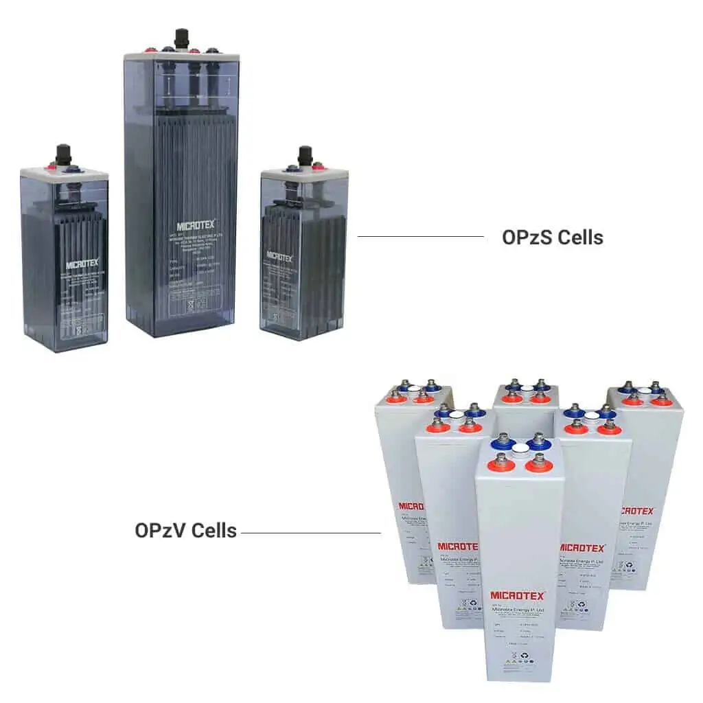 Figura 4 Celle Microtex 2v OPzS e 2v OPzV 2v